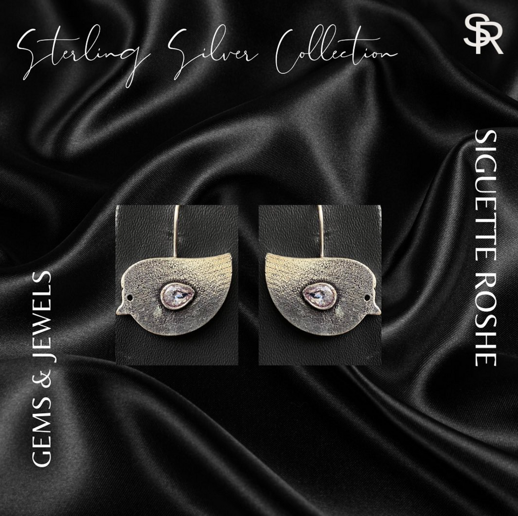 Lil Birdie Sterling Silver Earrings – Minimal Design