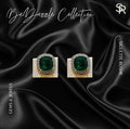 Calixa Emerald American Diamond Studs