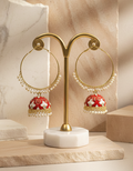 Gayatri Classic Hoop Jhumkas With Pearls