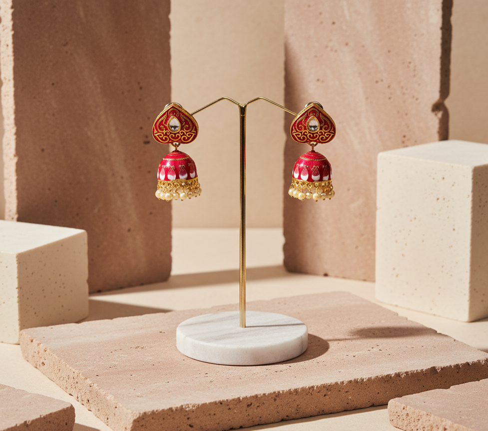 Mahika Statement Kundan Jhumkas