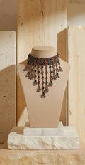 Noyona Statement Neckpiece with Glass and Enamel Work