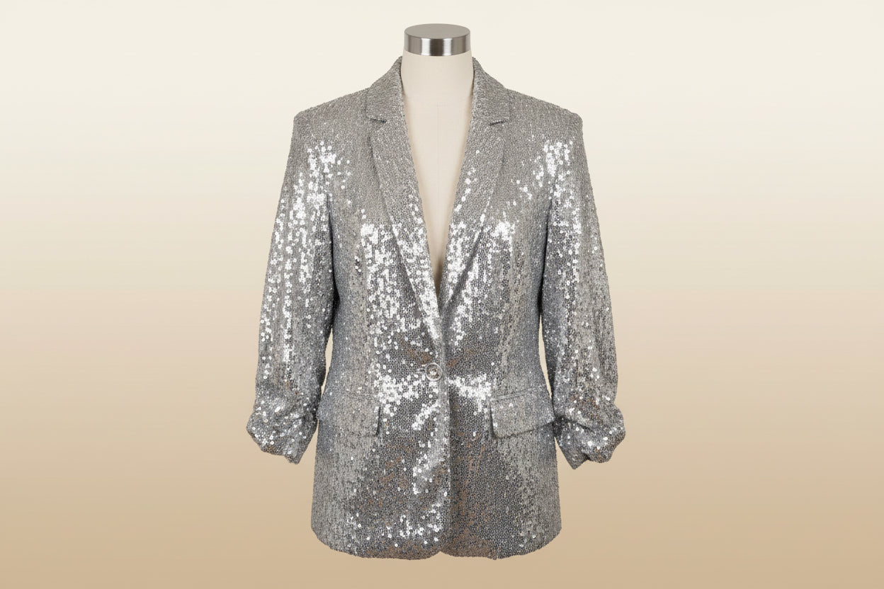 Halo Silver Sequinned Blazer