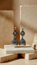 Nema Statement Earrings With Kundan & Pearls