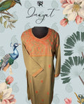 Jade Aari-Embroidered Cotton Kurti