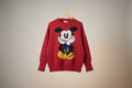 Retro Mickey Knit Sweater – Red