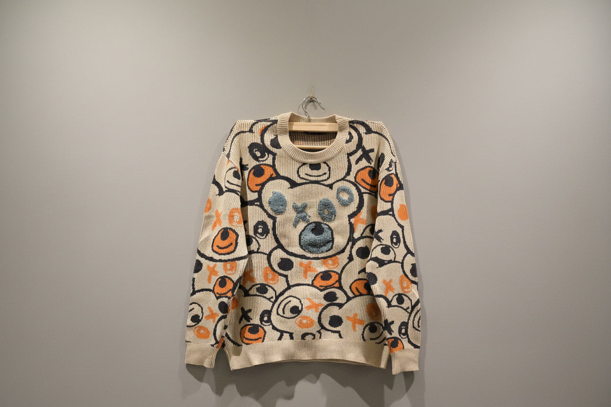 Graffiti Bear Graphic Sweater