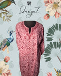 Rose Pink Aari-Embroidered Cotton Kurti