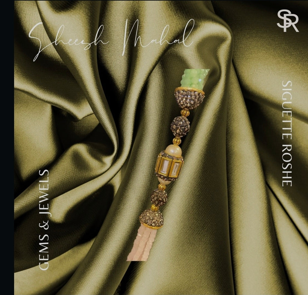 Sheesh Mahal Neckpiece With Matching Earrings