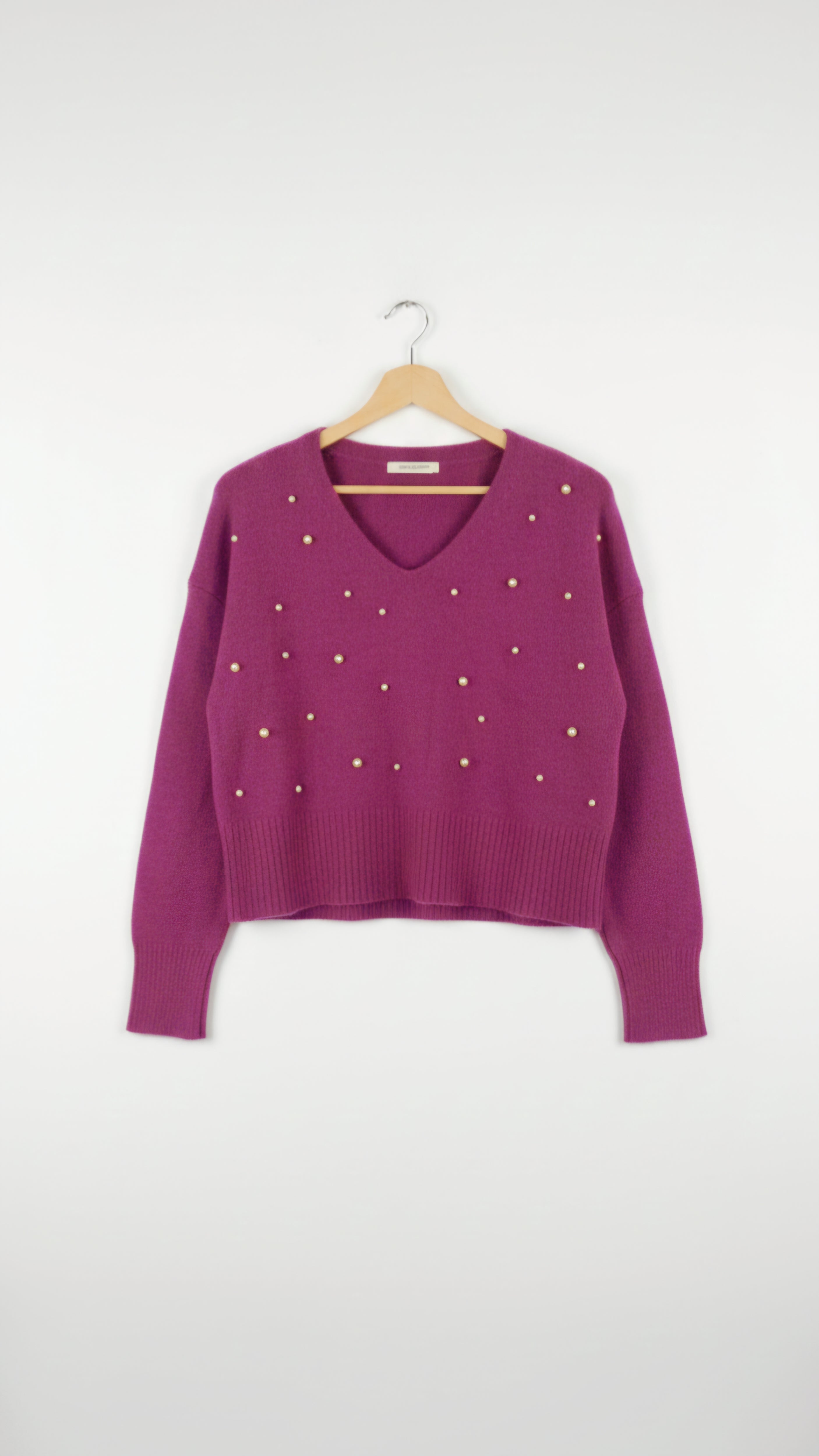 Plum Sweater With Beads (L)