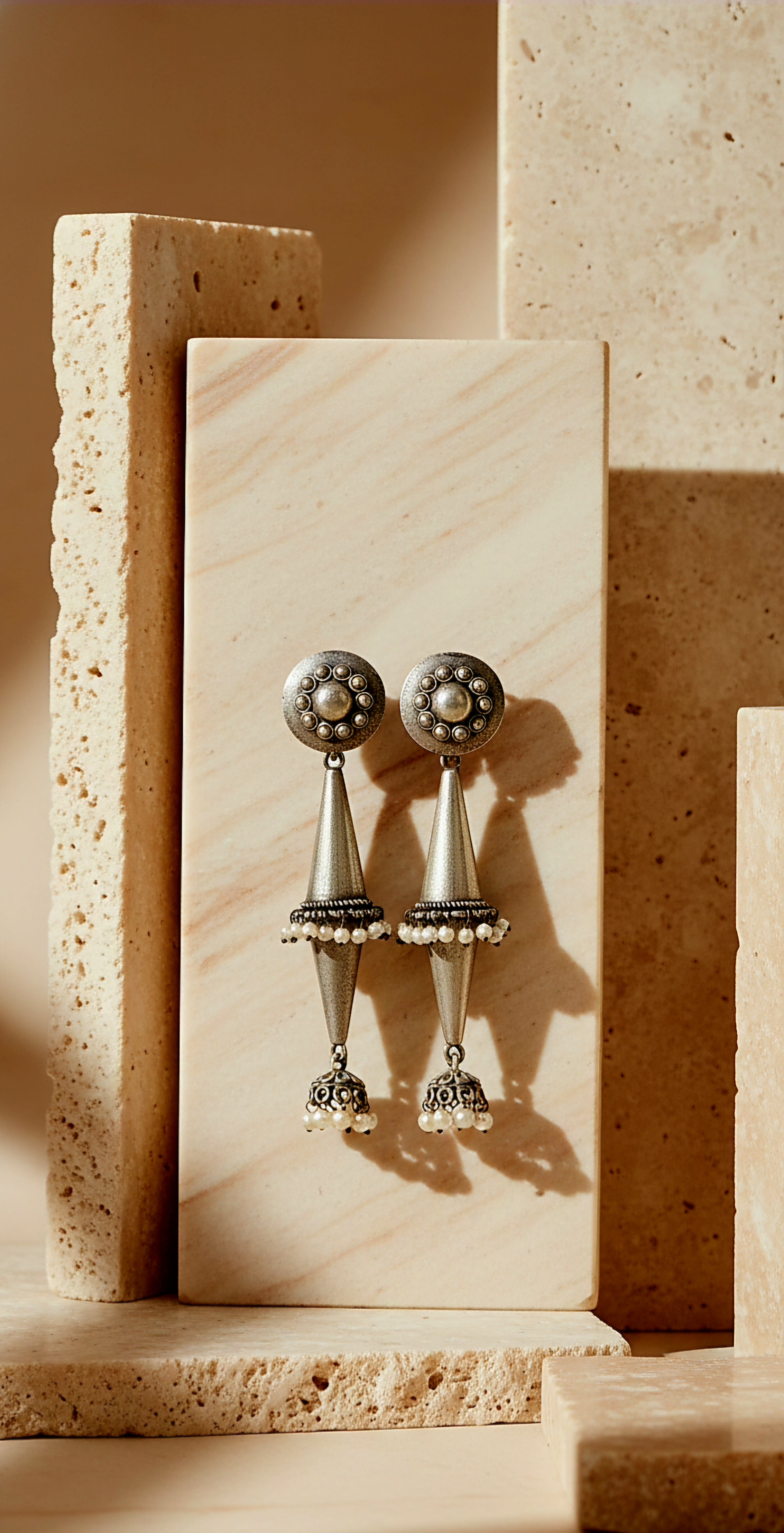 Nové Oxidised Statement Earrings