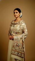 Regal Cashmere Shawl With Kani Weave in Darbar Print