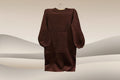 Chocolate Brown Woolen Dress