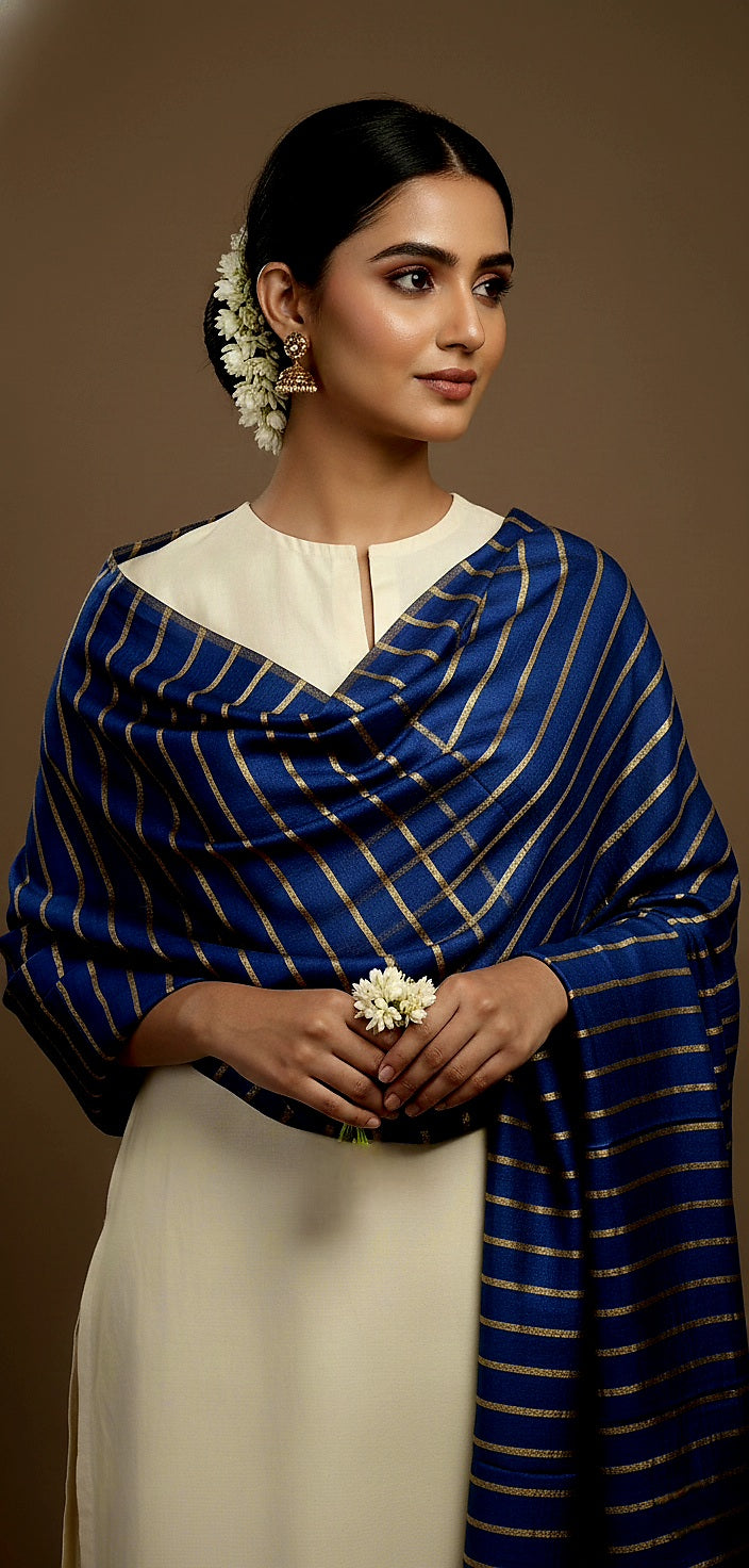 Perizad Pure Cashmere Wool Shawl with Zari