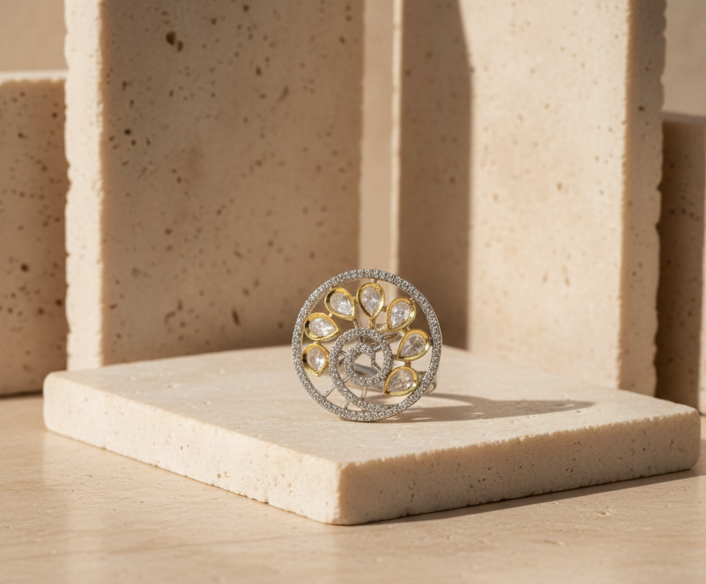 Celestial Diamond Kundan Ring