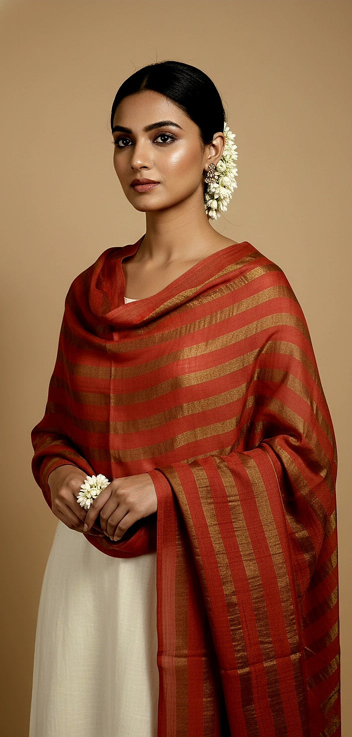 Ishq Pure Cashmere Wool Shawl With Zari