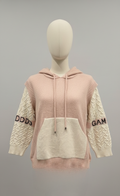Vanilla Powder Pink Knitted Hoodie