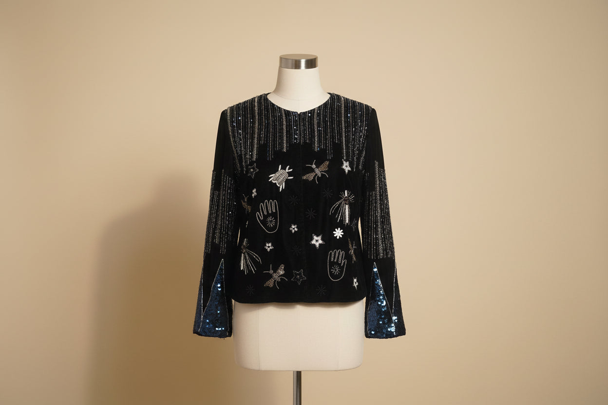 Stardust Black Embellished Jacket