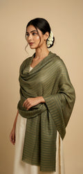 Virsa Cashmere Wool Shawl With Zari