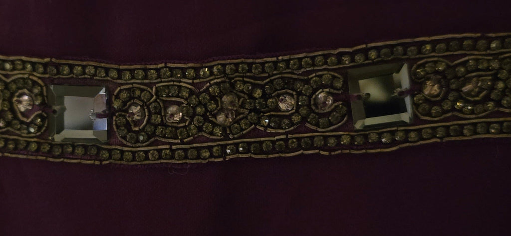 Allura Purple Structured Cocktail Dress With Embellished Belt