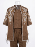 Keiara 3 Piece Embroidered Cotton Co-ord Set
