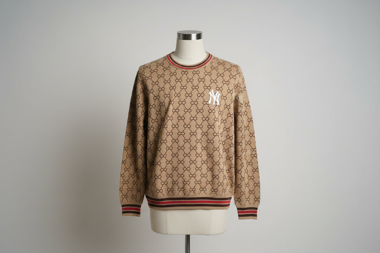 New York Brown Monogram Sweatshirt