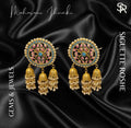 Maharani Padma Hand Painted Enamel Jhumka With Pearls
