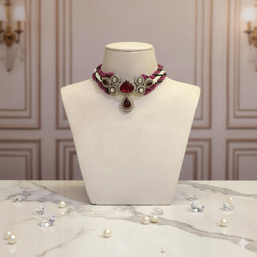 Moira Statement Choker With Matching Earrings