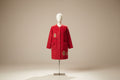 Red Blazer With Pockets and Leaf Detail