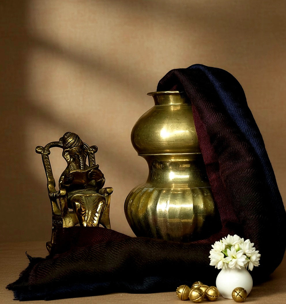 Purple Hues Cashmere Wool Stole